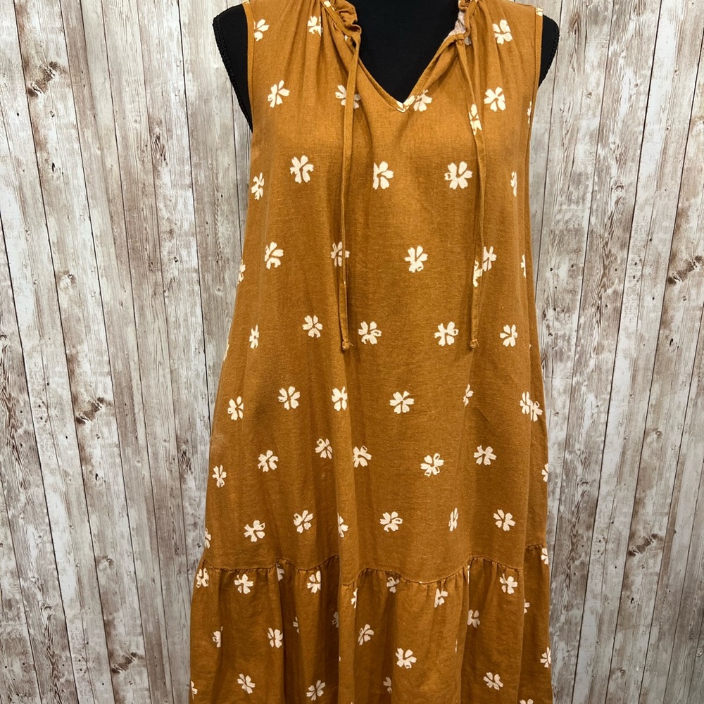 Sonoma Burnt Orange Sleeveless Halter Sundress‎